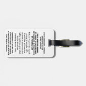 Service-Hund - schwarzes erforderliches Abzeichen Gepäckanhänger (Rückseite horizontal)