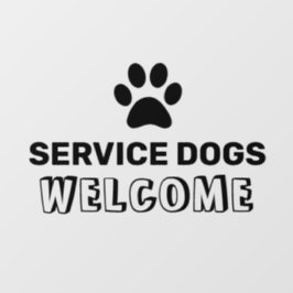 Service-Hunde Begrüßungsglas-Fensterheber Fensteraufkleber