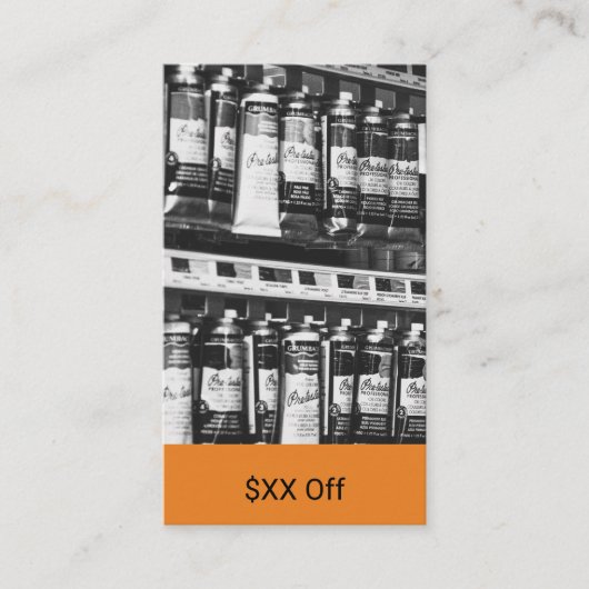 Service Image Orange Akzente $XX Off Rabattkarte (Vorderseite)