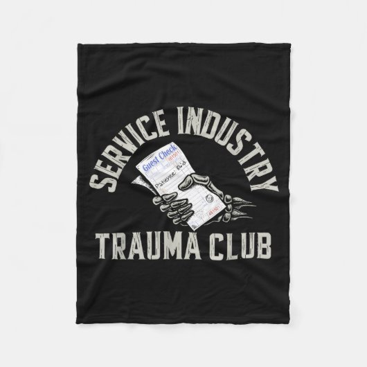Service Industry Trauma Club Funny Server Bartende Fleecedecke (Vorderseite)