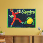 Service Lemon LabelLa Habra, CA Leinwanddruck (Insitu (Wohnzimmer))