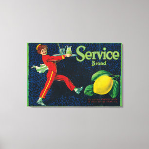 Service Lemon LabelLa Habra, CA Leinwanddruck