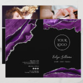 Service-Menü-Broschüre für lila und silberne Magie (Vorne/Hinten)