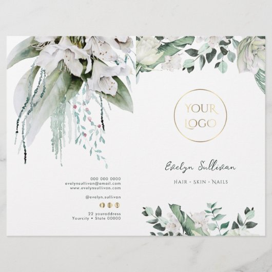 Service-Menü-Broschüre für Smaragdgrün (Vorderseite)