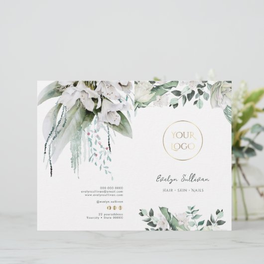 Service-Menü-Broschüre für Smaragdgrün (Stehend Vorderseite)