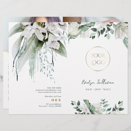 Service-Menü-Broschüre für Smaragdgrün (Vorne/Hinten)