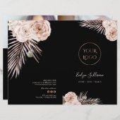 Service-Menü-Broschüre Tropische Rose (Vorne/Hinten)