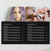 Service-Menü-Broschüre Tropische Rose (Rückseite)