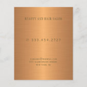 Service-Menü Förderung moderne Schönheitssalon Flyer (Hinten)