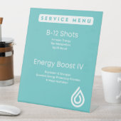 Service-Menü für 10 x 12 Tabletop-Zeichen Sockelschild (In Situ)