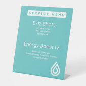 Service-Menü für 10 x 12 Tabletop-Zeichen Sockelschild (Vorderseite)