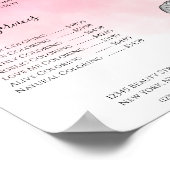 Service Menu Girl mit Braid Pink Wasserfarbe Poster (Ecke)