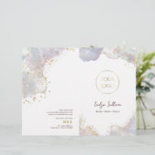 Service-Menübroschüre für Glitzer Aquarellformen (Stehend Vorderseite)