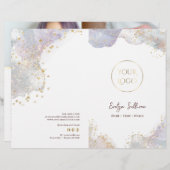 Service-Menübroschüre für Glitzer Aquarellformen (Vorne/Hinten)