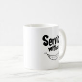 Service mit einer Lächeln-Tasse Kaffeetasse (VorderseiteRechts)