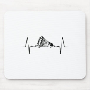 Service mit Smash Badminton Player Shuttle Rack Mousepad