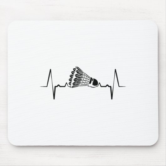 Service mit Smash Badminton Player Shuttle Rack Mousepad (Vorne)