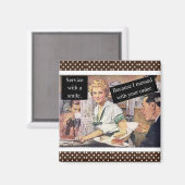 Service mit Vintagem Retro-Diner-Service Magnet (Vorderseite/Rückseite)