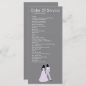 Service Order für zwei Hochzeiten (Lilac und Gray) Programm (Vorne/Hinten)