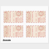 Service-Paket für den Zug-Express-Nordpol Rechteckiger Aufkleber (Blatt)