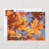 Service-Postkarten Erinnerungen Jährliche Servicez Postkarte (Vorne/Hinten)