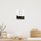 Service-Preis für Black and Gold Agate Poster (Küche)