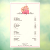 Service Price List l Nail Artist Beauty Salon Fensteraufkleber (Blatt 3)
