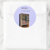 Service-Tag des Verkaufsautomaten Runder Aufkleber (Tasche)