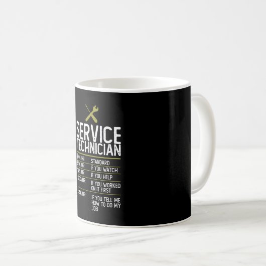 Service Technician Gift Present Idea Kaffeetasse (VorderseiteRechts)