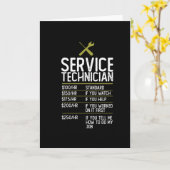 Service Technician Gift Present Idea Karte (Gelbe Blume)