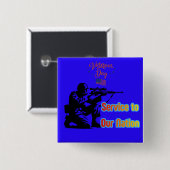 Service To Nation deep blue Button (Vorne & Hinten)