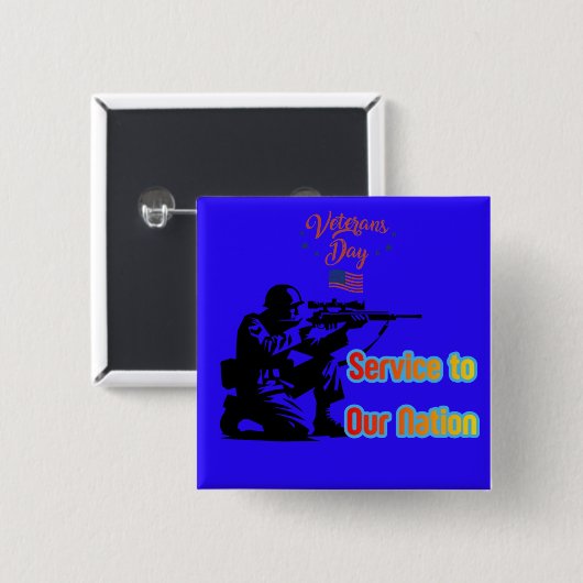 Service To Nation deep blue Button (Vorne & Hinten)