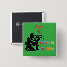 Service To Nation Kelly-Grün Button