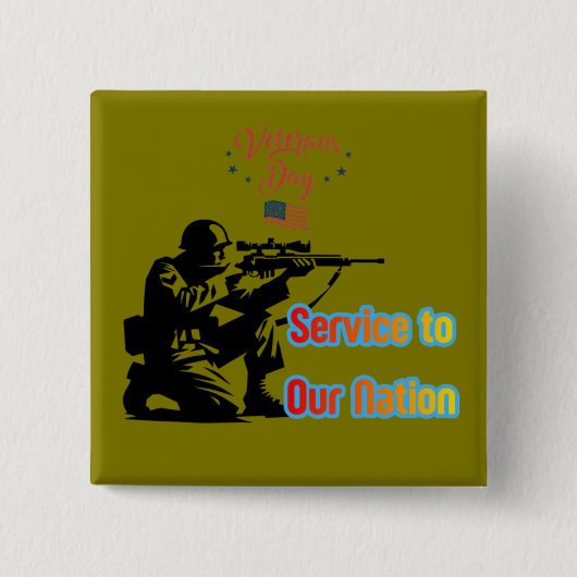 Service To Nation olive Button (Vorderseite)