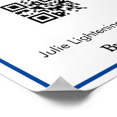 Service-Visitenkarte Fügen Sie Ihr Logo Q R Codena Poster (Ecke)