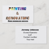 Service-Visitenkarte malen u. erneuernd Visitenkarte (Vorne/Hinten)