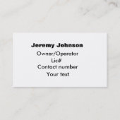 Service-Visitenkarte malen u. erneuernd Visitenkarte (Rückseite)