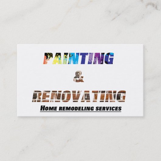 Service-Visitenkarte malen u. erneuernd Visitenkarte (Vorderseite)