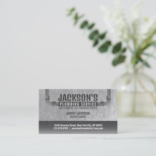 Service-Visitenkarten mit Slogan Visitenkarte (Stehend Vorderseite)