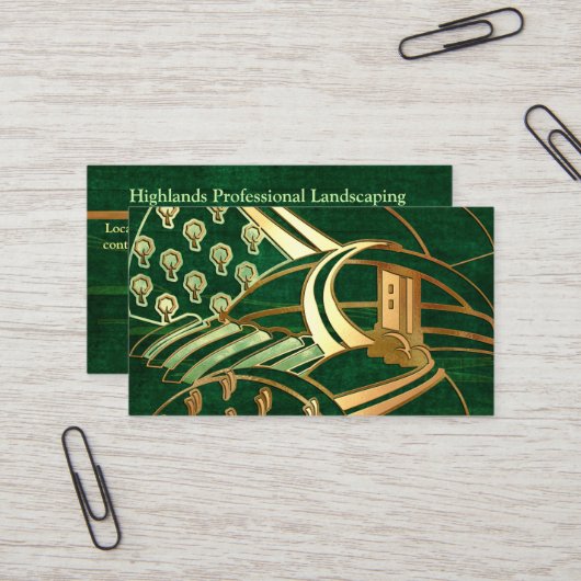 SERVICE VON Highlands 1 Celtic LANDSCAPING TREM Visitenkarte (Vorderseite/Rückseite Beispiel)