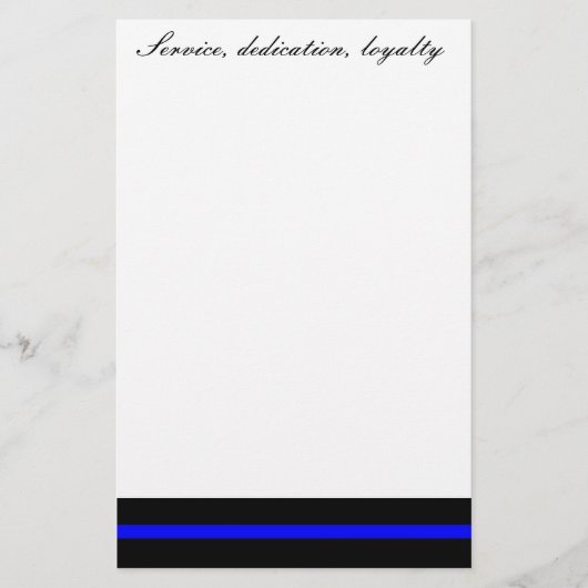 Service, Widmung, Loyalität stationär Briefpapier (Vorderseite)
