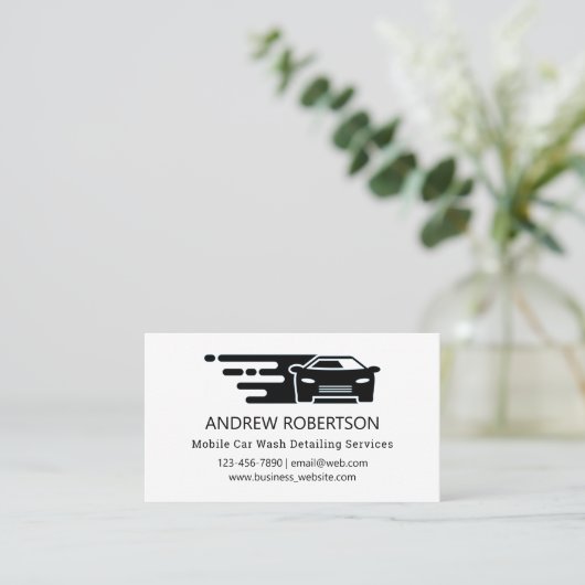 Service zum Detailintern von Auto für PKW Visitenkarte (Stehend Vorderseite)