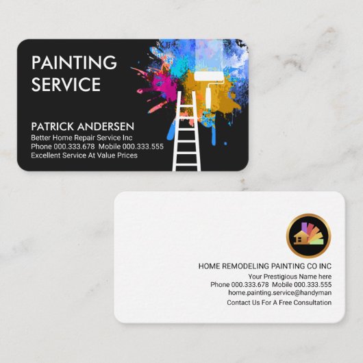 Service zur Reparatur von Paint-Zuhause Visitenkarte (Vorne/Hinten)