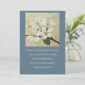 Serviceberry Blume Gravure Hochzeit Einladung (Stehend Vorderseite)
