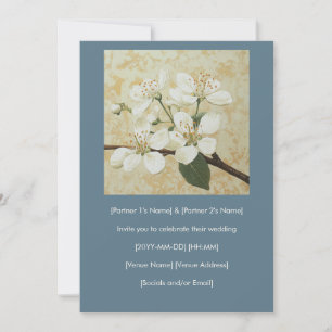 Serviceberry Blume Gravure Hochzeit Einladung