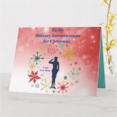 Servicefrau faltet Grußkarte Karte (Gelbe Blume)