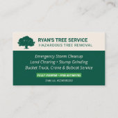 Servicekarte zum Entfernen von Bäumen Visitenkarte (Vorderseite)