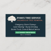 Servicekarte zum Entfernen von Bäumen Visitenkarte (Vorderseite)