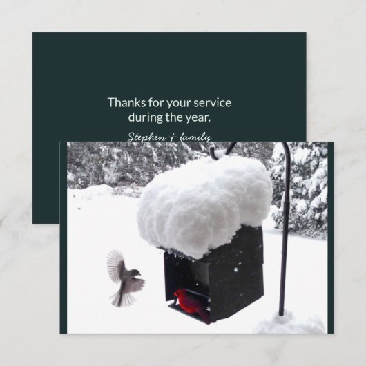 Serviceman, Postman, UPS, FedEx, Tip-Card Einladung (Vorne/Hinten)