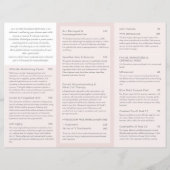 SERVICES PREIS LIST Schönheitssalon Rose Gold Rosa (Rückseite)